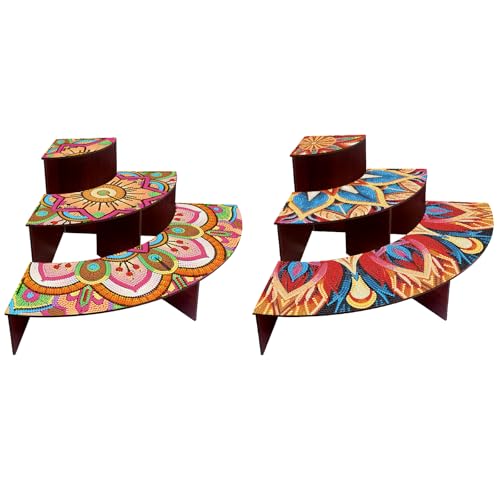 CXINLky Diamond Art Painting Tisch Eckregal, 5D Diamand Art Bücherregal, Corner Shelf Eckregal Küche Organizer Regal für Küche Zuhause-2 Stuck-A CXINLky Diamond Art Painting Tisch Eckregal, 5D Diamand Art Bücherregal, Corner Shelf Eckregal Küche Organizer Regal für Küche Zuhause-2 Stuck-A von CXINLky