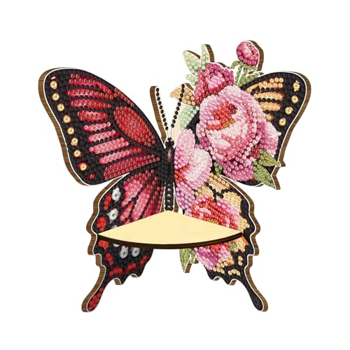 CXINLky Diamond Art Painting Tisch Eckregal Holz Hängeregal, 5D Diamand Art Bücherregal, Corner Shelf Eckregal Küche Organizer Regal für Küche Zuhause-02-Blumen Schmetterling CXINLky Diamond Art Painting Tisch Eckregal Holz Hängeregal, 5D Diamand Art Bücherregal, Corner Shelf Eckregal Küche Organizer Regal für Küche Zuhause-02-Blumen Schmetterling von CXINLky