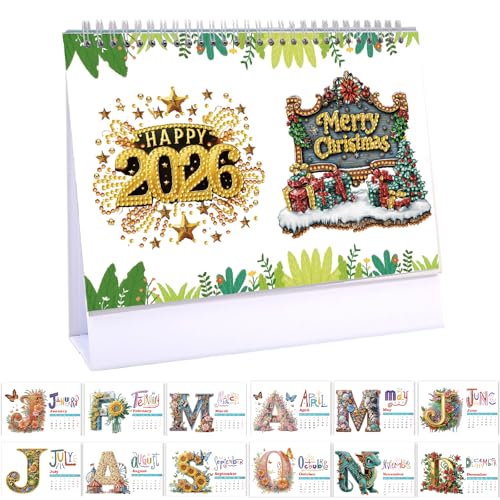 CXINLky Diamond Art Painting Tischkalender 2026, Diamond Art Weihnachten Schreibtisch Kalender mit Aufsteller, Tischkalender mit To-Do-Liste auf der Rückseite-02-Tischkalender CXINLky Diamond Art Painting Tischkalender 2026, Diamond Art Weihnachten Schreibtisch Kalender mit Aufsteller, Tischkalender mit To-Do-Liste auf der Rückseite-02-Tischkalender von CXINLky