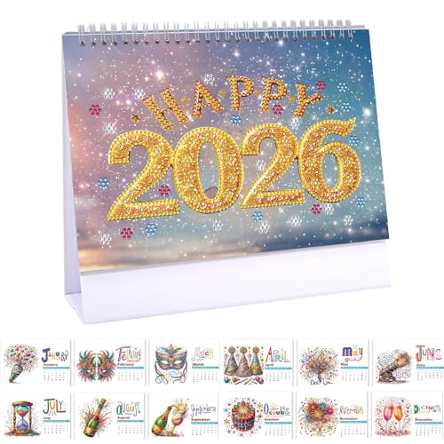 CXINLky Diamond Art Painting Tischkalender 2026, Diamond Art Weihnachten Schreibtisch Kalender mit Aufsteller, Tischkalender mit To-Do-Liste auf der Rückseite-03-Tischkalender CXINLky Diamond Art Painting Tischkalender 2026, Diamond Art Weihnachten Schreibtisch Kalender mit Aufsteller, Tischkalender mit To-Do-Liste auf der Rückseite-03-Tischkalender von CXINLky