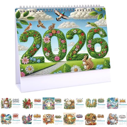 CXINLky Diamond Art Painting Tischkalender 2026, Diamond Art Weihnachten Schreibtisch Kalender mit Aufsteller, Tischkalender mit To-Do-Liste auf der Rückseite-04-Tischkalender CXINLky Diamond Art Painting Tischkalender 2026, Diamond Art Weihnachten Schreibtisch Kalender mit Aufsteller, Tischkalender mit To-Do-Liste auf der Rückseite-04-Tischkalender von CXINLky