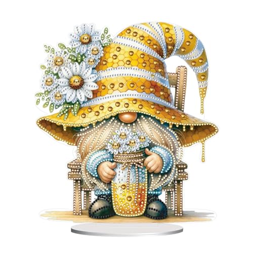DIY Diamond Painting Tisch Deko, 5D Diamant Painting Acryl Tischdeko, Diamant Malerei Stehend Kunst Set, Ornamente Geschenke für Anfänger Zuhause,Büro Dekoration-08-Zwerg DIY Diamond Painting Tisch Deko, 5D Diamant Painting Acryl Tischdeko, Diamant Malerei Stehend Kunst Set, Ornamente Geschenke für Anfänger Zuhause,Büro Dekoration-08-Zwerg von CXINLky