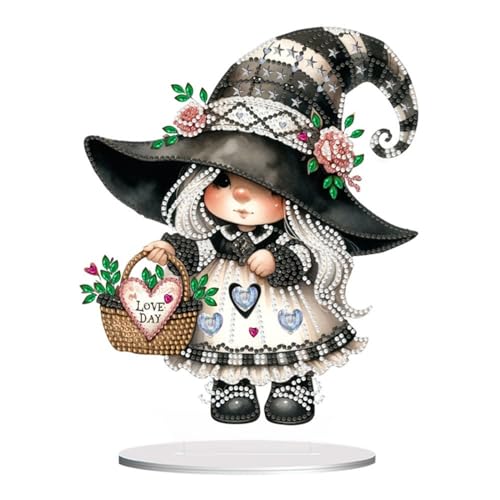 CXINLky DIY Diamond Painting Tisch Deko, 5D Diamant Painting Zwerg Tischdeko, Diamant Malerei Stehend Kunst Set, Ornamente Geschenke für Anfänger Zuhause/Büro Dekoration (20-Zwerg) von CXINLky