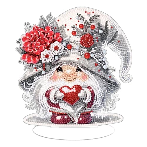DIY Diamond Painting Tisch Deko, 5D Diamant Painting Zwerg Tischdeko, Diamant Malerei Stehend Kunst Set, Ornamente Geschenke für Anfänger Zuhause,Büro Dekoration (26-Zwerg) von CXINLky
