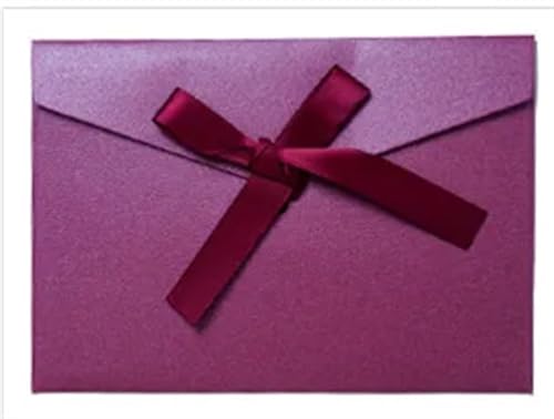 Einladungskarten Hochzeit 10 Stück Vintage schillernde Papierumschläge for Briefe, Versandtaschen-Set, Kraft-Briefumschläge for Hochzeitseinladungen, Geschenkpostkarten (Color : Short-Purple) von CXJSHDP