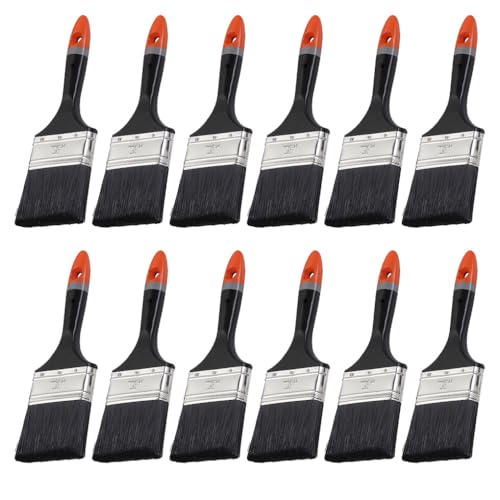 12 Stück Flachpinsel & Zierpinsel-Set – Kunststoffgriff Mehrzweck-Einweg-Pinsel – fusselfreie Borsten für Heimwerker, Schrank, Deck, Zaun, Türmalerei 12 Stück Flachpinsel & Zierpinsel-Set – Kunststoffgriff Mehrzweck-Einweg-Pinsel – fusselfreie Borsten für Heimwerker, Schrank, Deck, Zaun, Türmalerei von CXML&DASHE