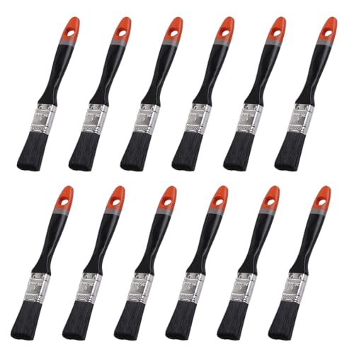 12 Stück Flachpinsel & Zierpinsel-Set – Kunststoffgriff Mehrzweck-Einweg-Pinsel – fusselfreie Borsten für Heimwerker, Schrank, Deck, Zaun, Türmalerei 12 Stück Flachpinsel & Zierpinsel-Set – Kunststoffgriff Mehrzweck-Einweg-Pinsel – fusselfreie Borsten für Heimwerker, Schrank, Deck, Zaun, Türmalerei von CXML&DASHE