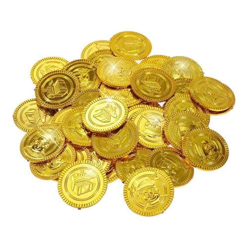 CXNXFD 50 Stück Goldmünzen,Piraten Schatz Gold-Münzen Spielgeld Kindergeburtstag,Gold-Münzen Spielgeld für Kinder Spielzeug Mitgebsel mit Kindergeburtstag CXNXFD 50 Stück Goldmünzen,Piraten Schatz Gold-Münzen Spielgeld Kindergeburtstag,Gold-Münzen Spielgeld für Kinder Spielzeug Mitgebsel mit Kindergeburtstag von CXNXFD