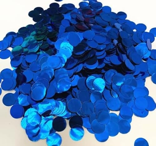 CXNXFD 50g 1.5CM Konfetti Metallic Glitzer Pailletten Rund Konfetti - Karneval Geburtstag Party Hochzeit Festliche Dekoration (Blau) von CXNXFD