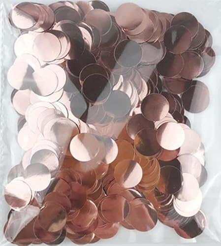 CXNXFD 50g 1.5CM Konfetti Metallic Glitzer Pailletten Rund Konfetti - Karneval Geburtstag Party Hochzeit Festliche Dekoration (Roségold) von CXNXFD