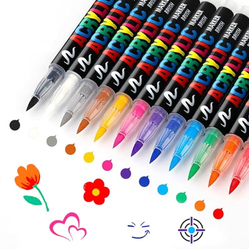 CXNXFD Acrylmarker Set, Farbstift, Acrylmarker,Weiche Spitze,Marker, Keramik, Glas, Steine, Kieselsteine, Malen, Basteln, Kinder, Erwachsene, Eier, Kürbiszubehör,12 Farben CXNXFD Acrylmarker Set, Farbstift, Acrylmarker,Weiche Spitze,Marker, Keramik, Glas, Steine, Kieselsteine, Malen, Basteln, Kinder, Erwachsene, Eier, Kürbiszubehör,12 Farben von CXNXFD