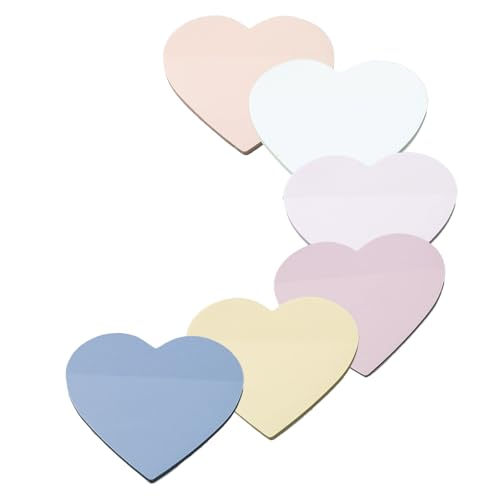 CXNXFD Bunte Herz Haftnotizen, 6er-Set 50 Blatt Sticky Notes,70 mm x 70 mm Klebezettel bunt, Lustige Haftnotizen für das Büro, die Schule und das Zuhause CXNXFD Bunte Herz Haftnotizen, 6er-Set 50 Blatt Sticky Notes,70 mm x 70 mm Klebezettel bunt, Lustige Haftnotizen für das Büro, die Schule und das Zuhause von CXNXFD