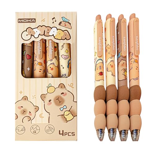 CXNXFD Capybara Stifte Set,4 Stück Capybara Radierbarer, Kawaii Design,Capybara Radierbarer Kugelschreiber Radierbar Einziehbare Stifte Schreibwaren für Schule, Büro CXNXFD Capybara Stifte Set,4 Stück Capybara Radierbarer, Kawaii Design,Capybara Radierbarer Kugelschreiber Radierbar Einziehbare Stifte Schreibwaren für Schule, Büro von CXNXFD