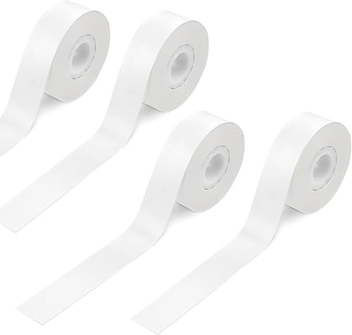 4 Rollen Thermo-Etikettenband,Etikettenband für Etikettendrucker 15mm x 4m Etiketten Papier für Qutie P15 P12 Q2 HP1 HP4 D32 D35 Etikettendrucker,wasserfeste Etiketten geeignet für Haus, Büro, Schule von CXWFLM