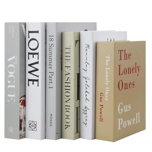 6 PCS Mode gefälschte Bücher, dekorative Bücher für Hausdekor, Hardcover Display Bücher für Couchtische/Regale, Lagerung Buch für Haus Dekor Bücherregal Couchtisch Display Regale von CXWFLM