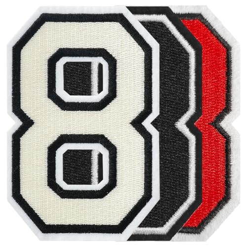 CXWLJL 3 Stück 11,4 cm bestickte Aufnäher, Zahlenaufnäher für Kleider, Röcke, Hüte, Socken, Taschen, DIY-Zubehör – 8 CXWLJL 3 Stück 11,4 cm bestickte Aufnäher, Zahlenaufnäher für Kleider, Röcke, Hüte, Socken, Taschen, DIY-Zubehör – 8 von CXWLJL