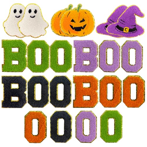 CXWLJL 30 Stück Halloween-Aufnäher zum Aufbügeln, Chenille, Buchstaben-Flicken für Stoff, Halloween-Dekoration CXWLJL 30 Stück Halloween-Aufnäher zum Aufbügeln, Chenille, Buchstaben-Flicken für Stoff, Halloween-Dekoration von CXWLJL