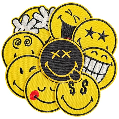SmileyWorld SmileyWorld Aufnäher zum Aufbügeln, Chenille, offizielles Lizenzprodukt, Stickerei für Kleidung, Rucksack, Hut, Dekoration, DIY SmileyWorld SmileyWorld Aufnäher zum Aufbügeln, Chenille, offizielles Lizenzprodukt, Stickerei für Kleidung, Rucksack, Hut, Dekoration, DIY von CXWLJL