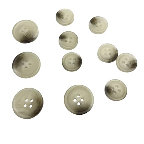 CYATHAGOR Standard-Anzugknöpfe-Set – enthält 20 Knöpfe aus Kunstharz, 5x20 mm für Jacke vorne und 15x15 mm für Jackenärmel und Hosen von CYATHAGOR