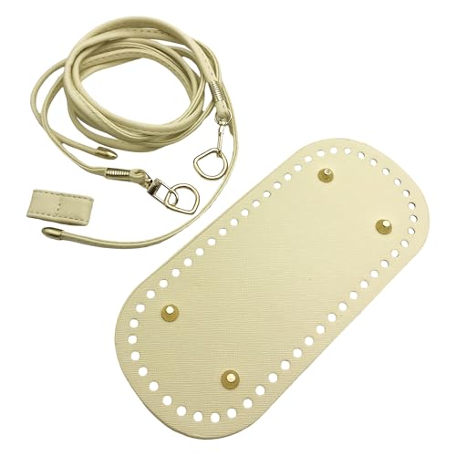 Häkeltaschen-Herstellung, Strickset, PU-Ledergriff, Gürteltasche, Unterseite, ovale Pads, Boden, 10 x 22 cm, mit Schultergurt und Kordelzug für DIY, Häkeln, Handwerk, Griff, Geldbörse, Reparatur Häkeltaschen-Herstellung, Strickset, PU-Ledergriff, Gürteltasche, Unterseite, ovale Pads, Boden, 10 x 22 cm, mit Schultergurt und Kordelzug für DIY, Häkeln, Handwerk, Griff, Geldbörse, Reparatur von CYATHAGOR