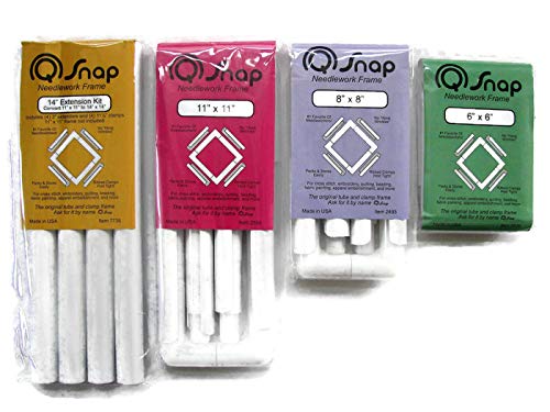 CYB Q-Snap Handarbeitsrahmen-Set: 28 x 28 cm, 20 x 20 cm, 15 x 15 cm, und Erweiterungs-Set (weiß, PVC, Rechteckig, 4 Count) CYB Q-Snap Handarbeitsrahmen-Set: 28 x 28 cm, 20 x 20 cm, 15 x 15 cm, und Erweiterungs-Set (weiß, PVC, Rechteckig, 4 Count) von CYB