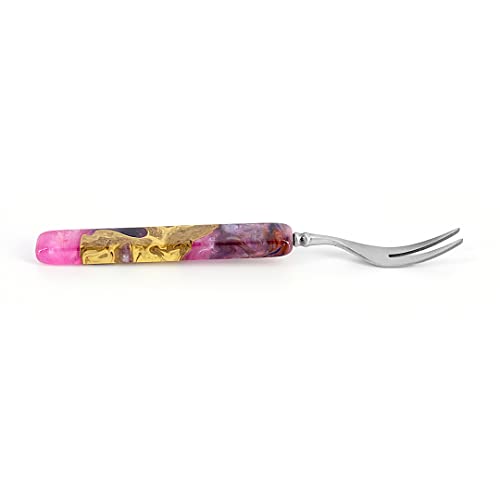 Cyborg Hookah Shisha Gabel aus Epoxidharz für einen idealen Kopfbau ca. 17cm - Lilac Silber von CYBORG