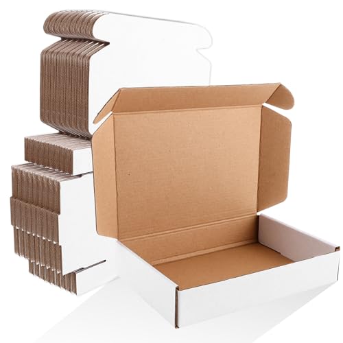 CYEER 30 Stück Versandkarton, Maxibriefkarton Weiß Versandkartons Kleine 20x14x4CM, Versandtaschen Warensendung Karton, Pakete für Versand,Versandschachtel Büchersendung, Spielzeug und Geschenken von CYEER