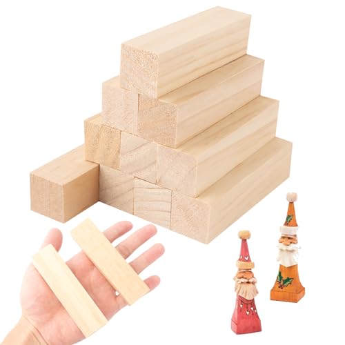 CYEER 50 Stück Lindenholz zum Schnitzen, 10x2,5x2,5CM Schnitzholz Rohlinge, Holzblock Massiv, Holzklötze zum Basteln, Holz Schnitzen, Bastelklötzchen Holz für DIY Handwerk CYEER 50 Stück Lindenholz zum Schnitzen, 10x2,5x2,5CM Schnitzholz Rohlinge, Holzblock Massiv, Holzklötze zum Basteln, Holz Schnitzen, Bastelklötzchen Holz für DIY Handwerk von CYEER