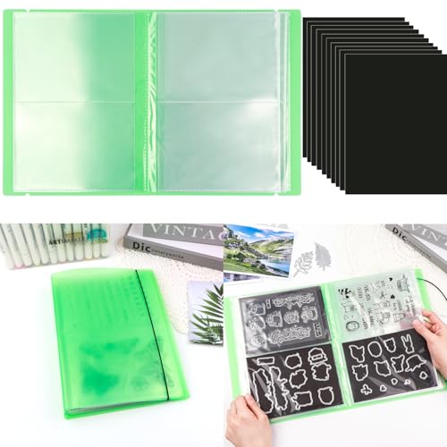 10 Stück 0,3 mm dicke Magnetblätter & 80 Taschen/20 Seiten Aufbewahrungsalbum für Stempel und Stanzformen, Aufbewahrungsbuch, Organizer für Aufbewahrung, Stanzen, DIY, Scrapbooking, Kartenherstellung 10 Stück 0,3 mm dicke Magnetblätter & 80 Taschen/20 Seiten Aufbewahrungsalbum für Stempel und Stanzformen, Aufbewahrungsbuch, Organizer für Aufbewahrung, Stanzen, DIY, Scrapbooking, Kartenherstellung von CYFUN DESIGN