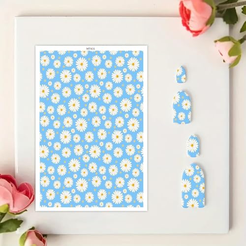 10 Stück Blumen-Ton-Transferpapier für DIY-Ohrringe, blauer Hintergrund, frische Gänseblümchen, doppelseitig, Wasser, Einweg-Ton-Transferblätter für DIY-Schmuckherstellung, Bastelbedarf, 14 x 8 cm 10 Stück Blumen-Ton-Transferpapier für DIY-Ohrringe, blauer Hintergrund, frische Gänseblümchen, doppelseitig, Wasser, Einweg-Ton-Transferblätter für DIY-Schmuckherstellung, Bastelbedarf, 14 x 8 cm von CYFUN DESIGN
