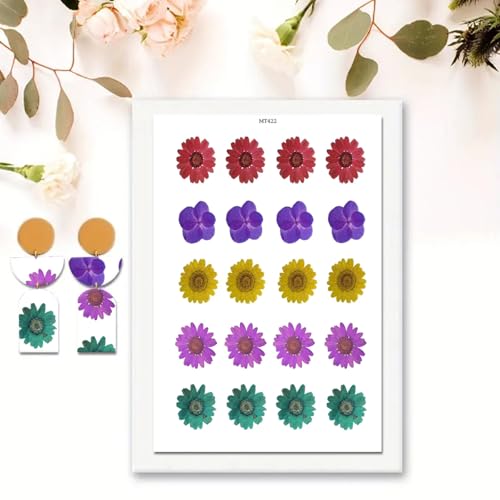 10 Stück Blumen-Ton-Transferpapier für DIY-Ohrringe, buntes einzelnes Pflanzenblumenmuster, doppelseitig, Wasser-Einweg-Ton-Transferblätter für DIY-Schmuckherstellung, Bastelbedarf, 14 x 8 cm 10 Stück Blumen-Ton-Transferpapier für DIY-Ohrringe, buntes einzelnes Pflanzenblumenmuster, doppelseitig, Wasser-Einweg-Ton-Transferblätter für DIY-Schmuckherstellung, Bastelbedarf, 14 x 8 cm von CYFUN DESIGN