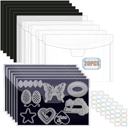 26 Stück Stempel- und Stanzschablonen-Aufbewahrungstasche und Gummi-Magnetbögen, 0,5 mm Dicke, magnetische Blätter für Bastelarbeiten, 17,8 x 12,7 cm, wiederverschließbare Kunststoffumschläge, Taschen 26 Stück Stempel- und Stanzschablonen-Aufbewahrungstasche und Gummi-Magnetbögen, 0,5 mm Dicke, magnetische Blätter für Bastelarbeiten, 17,8 x 12,7 cm, wiederverschließbare Kunststoffumschläge, Taschen von CYFUN DESIGN