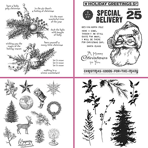 4Pieces Chrismtas Stempel für die Herstellung von Jingle Bells Elks Reindeers Santa Claus Snowman Schneeflocken Transparent Silicone Seal Stamp für DIY Scrapbooking Paper Crafing Arts Liefert Album De 4Pieces Chrismtas Stempel für die Herstellung von Jingle Bells Elks Reindeers Santa Claus Snowman Schneeflocken Transparent Silicone Seal Stamp für DIY Scrapbooking Paper Crafing Arts Liefert Album De von CYFUN DESIGN