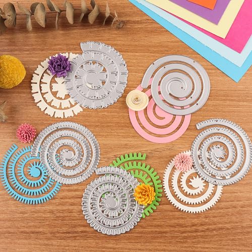 5 x 3D-Spiralblumen-Schablonen für Kartenherstellung, 3D-Metall-Stanzformen für Scrapbooking, Basteln, Schichtung, Rose, Gänseblümchen, Girlande, Hochzeit, Schnittschablonen, Blüten, Schrauben, 5 x 3D-Spiralblumen-Schablonen für Kartenherstellung, 3D-Metall-Stanzformen für Scrapbooking, Basteln, Schichtung, Rose, Gänseblümchen, Girlande, Hochzeit, Schnittschablonen, Blüten, Schrauben, von CYFUN DESIGN