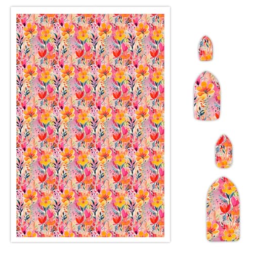 Brilliant Florales Transferpapier für Polymerton, 10 Stück, Wassertransferblätter für Polymerton, Tintenblumen, Ton-Transferpapier für Bastelarbeiten, Kunst, Schmuck, Ohrringe, Bastelbedarf, 14 x 8 cm von CYFUN DESIGN