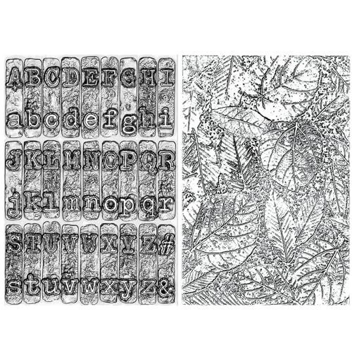 CYFUN DESIGN 2 Stück 3D-Prägeschablone für Kartenherstellung, Schreibmaschine und Eicheln, Textur verblasst, Prägeschablonen, Hintergrund, transparente Kunststoffvorlage, Papier-Bastelmappen für DIY, CYFUN DESIGN 2 Stück 3D-Prägeschablone für Kartenherstellung, Schreibmaschine und Eicheln, Textur verblasst, Prägeschablonen, Hintergrund, transparente Kunststoffvorlage, Papier-Bastelmappen für DIY, von CYFUN DESIGN