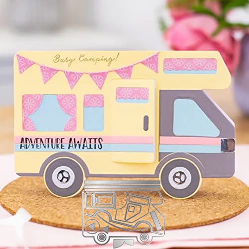 Camping-Auto-Stanzformen für Kartenherstellung, Prägeschablone, Stanzschablone, Formen, Kunsthandwerk, Scrapbooking, Zubehör, Metall-Stanzformen für Papierbasteln, Scrapbooking, Fotoalbum, Dekoration Camping-Auto-Stanzformen für Kartenherstellung, Prägeschablone, Stanzschablone, Formen, Kunsthandwerk, Scrapbooking, Zubehör, Metall-Stanzformen für Papierbasteln, Scrapbooking, Fotoalbum, Dekoration von CYFUN DESIGN