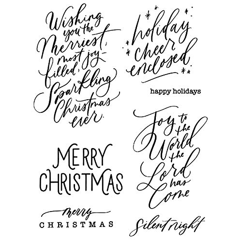 Frohe Weihnachten Gute Urlaub freundliche Sprüche süße Muster Transparente Silikon Stempel für die Herstellung von Karten, Dekoration und Basteln Scrapbooking Dekoration für von CYFUN DESIGN
