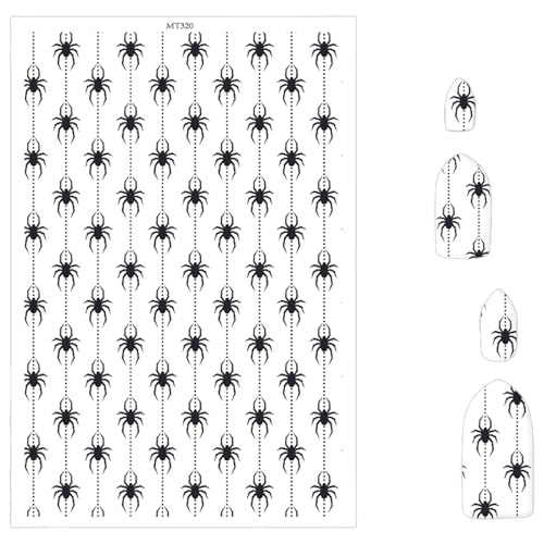 Halloween-Ton-Transferpapier für Polymerton, schwarze Halloween-Spinnen, wasserlösliche Polymer-Ton-Aufkleber für Bastelarbeiten, Schmuck, Ohrringe, 14,8 x 10 cm, 10 Stück Halloween-Ton-Transferpapier für Polymerton, schwarze Halloween-Spinnen, wasserlösliche Polymer-Ton-Aufkleber für Bastelarbeiten, Schmuck, Ohrringe, 14,8 x 10 cm, 10 Stück von CYFUN DESIGN