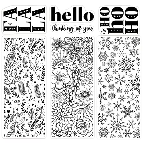 HoHoHoHo Alpahbets Weihnachtsstempel für Kartenherstellung, Weihnachtsblätter, Blumen, Schneeflocken, transparenter Silikon-Siegelstempel für Bastelarbeiten, Scrapbooking, Falala, Hello Thinking of HoHoHoHo Alpahbets Weihnachtsstempel für Kartenherstellung, Weihnachtsblätter, Blumen, Schneeflocken, transparenter Silikon-Siegelstempel für Bastelarbeiten, Scrapbooking, Falala, Hello Thinking of von CYFUN DESIGN