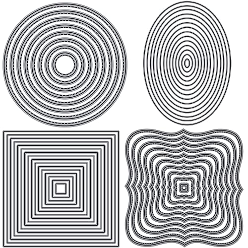 Metall-Stanzformen, Rahmen, Metallschablone, Vorlage, Formen, DIY, Basteln, Vorlage, Rahmen, Papier, Karte, Stanzformen, rechteckig, rund, oval, Schablone für Kartenherstellung, DIY, Scrapbooking, 4 Metall-Stanzformen, Rahmen, Metallschablone, Vorlage, Formen, DIY, Basteln, Vorlage, Rahmen, Papier, Karte, Stanzformen, rechteckig, rund, oval, Schablone für Kartenherstellung, DIY, Scrapbooking, 4 von CYFUN DESIGN