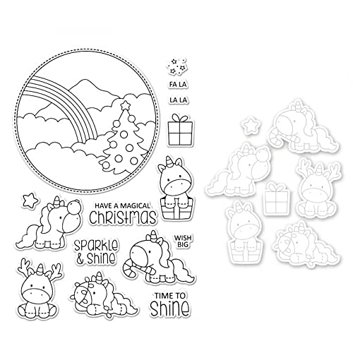 Nilpferd-Weihnachts-Stanzformen und -stempel-Sets für Kartenherstellung, Weihnachtsbäume, Berge, Sterne, transparenter Silikonstempel für DIY, Scrapbooking, Papierbasteln, Kunst, Handwerk, Schablonen, Nilpferd-Weihnachts-Stanzformen und -stempel-Sets für Kartenherstellung, Weihnachtsbäume, Berge, Sterne, transparenter Silikonstempel für DIY, Scrapbooking, Papierbasteln, Kunst, Handwerk, Schablonen, von CYFUN DESIGN