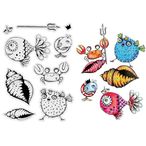 Ocean World transparenter Gummistempel für Kartenherstellung, Krabben, Muscheln, Fische, transparente Silikondichtung, Stempel, Stempel für Papierbasteln, Handarbeit, Scrapbooking, Zubehör, Kunst, Ocean World transparenter Gummistempel für Kartenherstellung, Krabben, Muscheln, Fische, transparente Silikondichtung, Stempel, Stempel für Papierbasteln, Handarbeit, Scrapbooking, Zubehör, Kunst, von CYFUN DESIGN