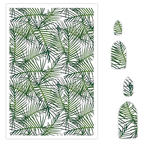Palmblatt-Transferpapier für Polymerton, Wassertransferblätter für Polymerton, tropische Blätter, Ton-Transferpapier für Bastelarbeiten, Kunst, Schmuck, Ohrringe, Anhänger, Bastelbedarf, 10 Stück von CYFUN DESIGN