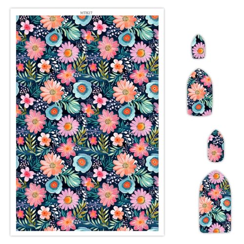 Polymer-Ton-Transferpapier, Dahlien-Muster, wasserlöslich, Transferfolie für Polymerton, Ohrringe, Schmuckherstellung, Einwegaufkleber, DIY, Basteln, 15 x 8 cm, 10 Stück von CYFUN DESIGN