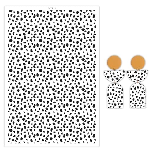 Polymer-Ton-Transferpapier, Leopardenmuster, wasserlöslich, Transferfolie für Polymerton, Ohrringe, Schmuckherstellung, Einweg-Aufkleber, DIY, Handwerk, 10 Stück von CYFUN DESIGN