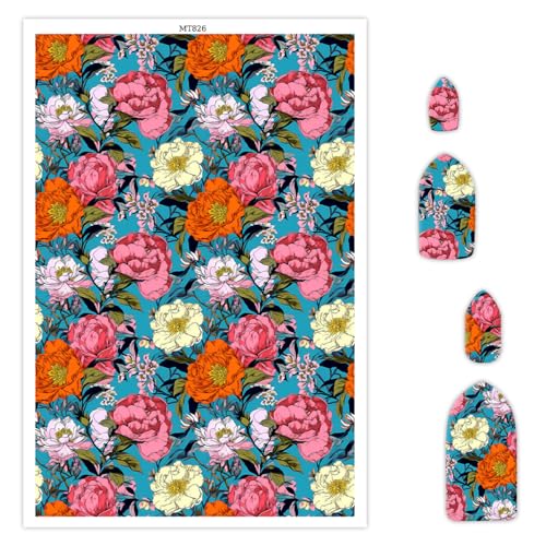 Polymer-Ton-Transferpapier, chinesisches Rosenmuster, wasserlösliche Transferfolie für Polymerton, Ohrringe, Schmuckherstellung, Einweg-Aufkleber, DIY, Handwerk, 10 Stück von CYFUN DESIGN