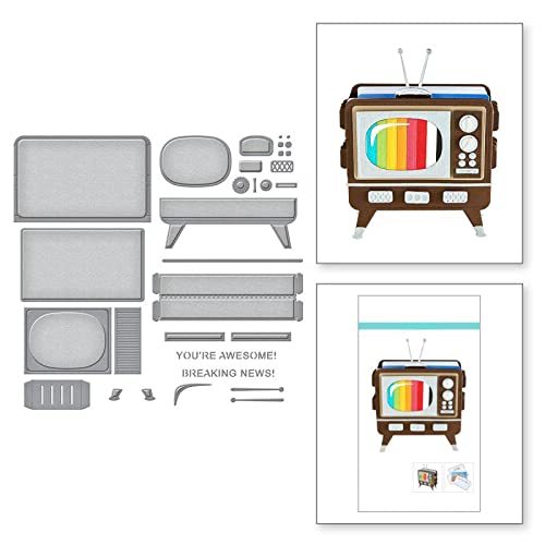 Retro-Fernseher-Stanzformen für Kartenherstellung, DIY, Scrapbooking, You're Awesome Breaking News Alphabet, Metall-Stanzformen für Papier, Basteln, Scrapbooking, Zubehör, Metall-Stanzschablone Retro-Fernseher-Stanzformen für Kartenherstellung, DIY, Scrapbooking, You're Awesome Breaking News Alphabet, Metall-Stanzformen für Papier, Basteln, Scrapbooking, Zubehör, Metall-Stanzschablone von CYFUN DESIGN