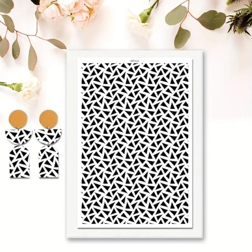 Ton-Transferpapier für Bastelarbeiten, dreieckige Wasser-Polymer-Ton-Transferpapierbögen für Modelliermasse, Schmuck, Ohrringe, 14 x 8 cm, 10 Stück Ton-Transferpapier für Bastelarbeiten, dreieckige Wasser-Polymer-Ton-Transferpapierbögen für Modelliermasse, Schmuck, Ohrringe, 14 x 8 cm, 10 Stück von CYFUN DESIGN