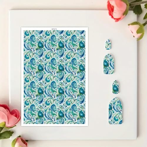 Transferpapier für Bastelarbeiten, abstrakte Blätter, magisches Wasser, Polymerton, Transferpapier für Polymerton, Schmuck, Ohrringe, 10 Stück von CYFUN DESIGN